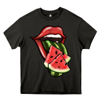 Asphalt Watermelon Tongue Heavy Core Tee - Jasminsmagicworld