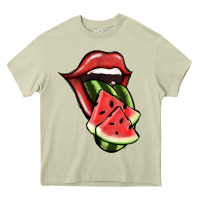 Mossy Watermelon Tongue Heavy Core Tee - Jasminsmagicworld