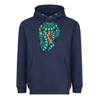 Navy gemstone cowhide patches Heavyweight Hoodie - RanaPortraitStore