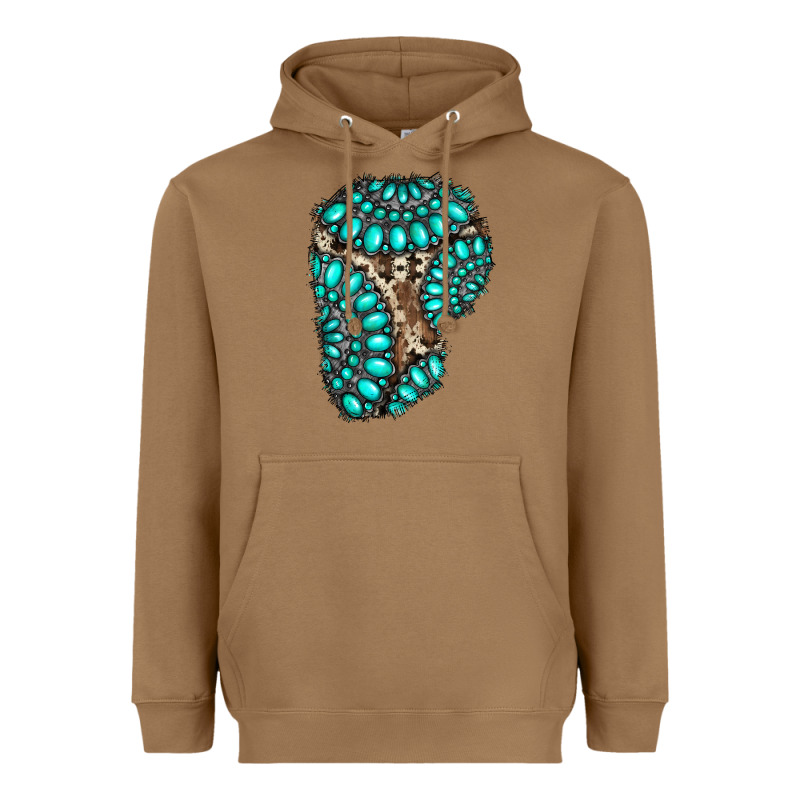 Gemstone Cowhide Patches Heavyweight Hoodie by RanaPortraitStore | Teevron