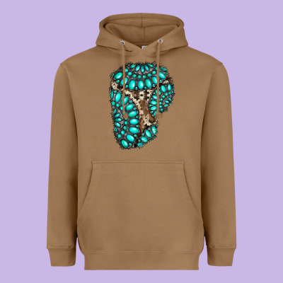 Gemstone Cowhide Patches Heavyweight Hoodie Designed By Ranaportraitstore