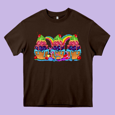 Pride Cupcake Heavy Core Tee Designed By Fadigitalartstudio
