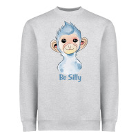 Heather Grey monkey cute animals Heavyweight Sweatshirt - RanaPortraitStore