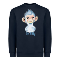 Navy monkey cute animals Heavyweight Sweatshirt - RanaPortraitStore
