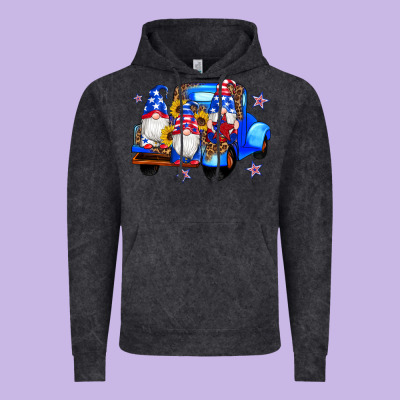 American Flag Gnomes Truck Sunflowers Star Leopard Vintage Hoodie Designed By Artiststas