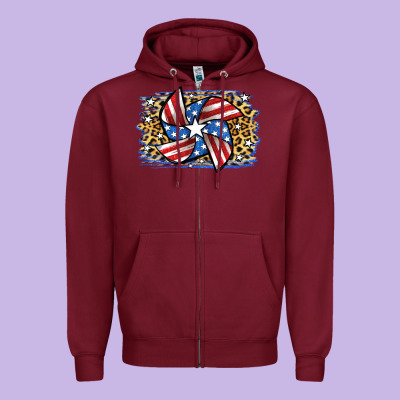 4th Of July Pinwheel Zipper Hoodie Designed By Jasminsmagicworld