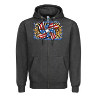 Charcoal Heather 4th of July Pinwheel Zipper Hoodie - Jasminsmagicworld
