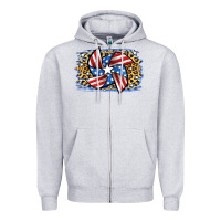 Heather Grey 4th of July Pinwheel Zipper Hoodie - Jasminsmagicworld