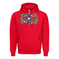 Red 4th of July Pinwheel Zipper Hoodie - Jasminsmagicworld
