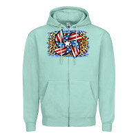 Seafoam 4th of July Pinwheel Zipper Hoodie - Jasminsmagicworld