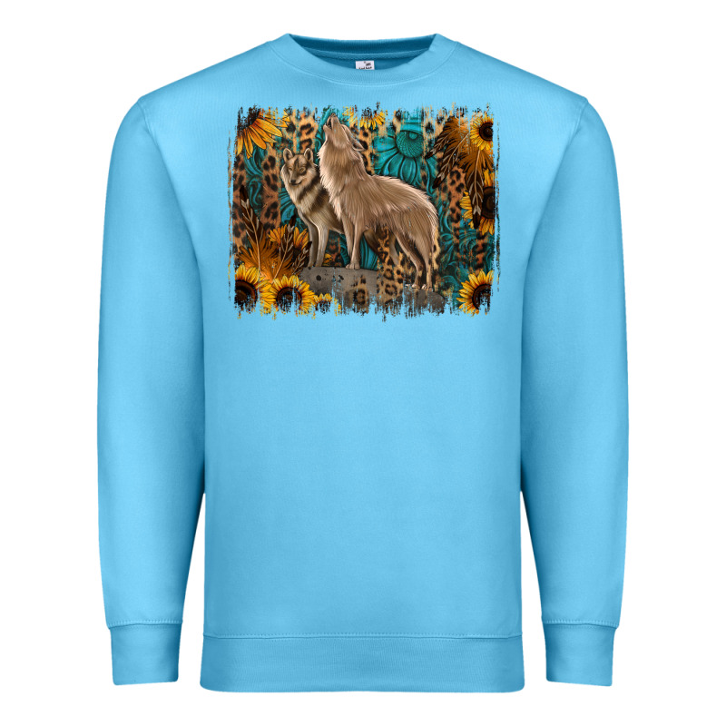 Western Wolves Premium Sweatshirt by Jasminsmagicworld | Teevron