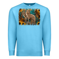 Ocean Blue Western Wolves Premium Sweatshirt - Jasminsmagicworld