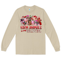Mushroom farm animals is my valentine Long Sleeve Tee - RacoonDesign