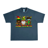 Midnight Navy June Teenth Gnomes Urban Heavy Tee - CowhideDigitalArt