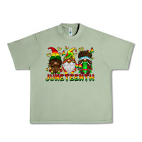 Oil Green June Teenth Gnomes Urban Heavy Tee - CowhideDigitalArt