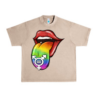 French Oak Pride LGBT Sign Tongue Urban Heavy Tee - Jasminsmagicworld