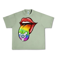 Oil Green Pride LGBT Sign Tongue Urban Heavy Tee - Jasminsmagicworld