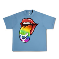 Pebble Blue Pride LGBT Sign Tongue Urban Heavy Tee - Jasminsmagicworld
