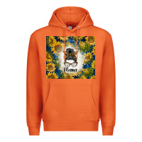 Carrot sunflowers messy bun mama Premium Hoodie - BarkalooDesign