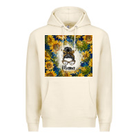 Tofu sunflowers messy bun mama Premium Hoodie - BarkalooDesign