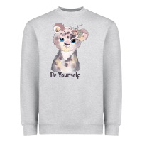 Heather Grey tiger cute animals Heavyweight Sweatshirt - RanaPortraitStore