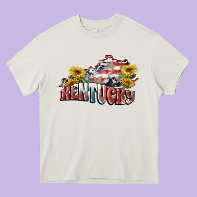 Kentucky 4th Of July Heavy Core Tee Designed By Fadigitalartstudio
