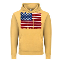 Vintage Mustard american flag Vintage Hoodie - Artiststas