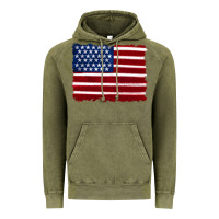 Vintage Olive american flag Vintage Hoodie - Artiststas
