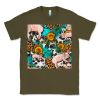 Army Green american yorkshire pig seamless pattern Classic Tee - FaDigitalArtStudio