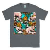 Charcoal Heather american yorkshire pig seamless pattern Classic Tee - FaDigitalArtStudio