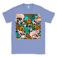 Colony Blue american yorkshire pig seamless pattern Classic Tee - FaDigitalArtStudio