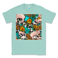 Seafoam american yorkshire pig seamless pattern Classic Tee - FaDigitalArtStudio