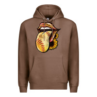 Chestnut Softball Tongue Premium Hoodie - Jasminsmagicworld