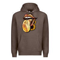 Coffee Softball Tongue Premium Hoodie - Jasminsmagicworld