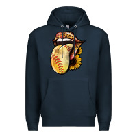 Navy Softball Tongue Premium Hoodie - Jasminsmagicworld