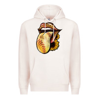 Pale Pink Softball Tongue Premium Hoodie - Jasminsmagicworld