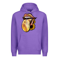 Purple Softball Tongue Premium Hoodie - Jasminsmagicworld