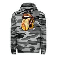 Slate Camo Softball Tongue Premium Hoodie - Jasminsmagicworld