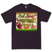 Plum eat sleep football repeat tumbler Premium Tee - BundleAndBundleShop