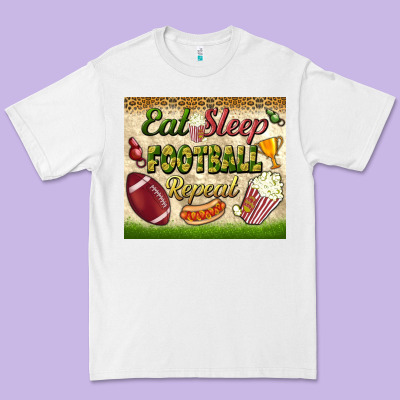 Eat Sleep Football Repeat Tumbler Premium Tee Designed By Bundleandbundleshop