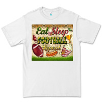White eat sleep football repeat tumbler Premium Tee - BundleAndBundleShop