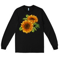 Black Soraya Sunflower Long Sleeve Tee - LillyAllenDesigns