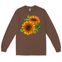 Chestnut Soraya Sunflower Long Sleeve Tee - LillyAllenDesigns