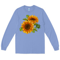 Colony Blue Soraya Sunflower Long Sleeve Tee - LillyAllenDesigns