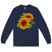 Navy Soraya Sunflower Long Sleeve Tee - LillyAllenDesigns