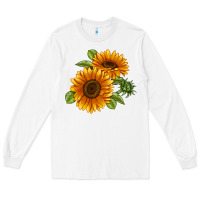 White Soraya Sunflower Long Sleeve Tee - LillyAllenDesigns