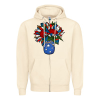 Sandshell Patriotic Sunflower in a Jar Zipper Hoodie - Jasminsmagicworld