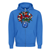 True Royal Patriotic Sunflower in a Jar Zipper Hoodie - Jasminsmagicworld