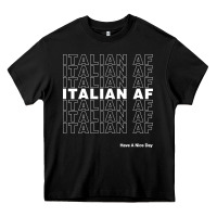 Black italian af Heavy Core Tee - artisFamous