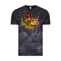 Cloud Black Fall Vibes Vintage Tee - CowhideDigitalArt